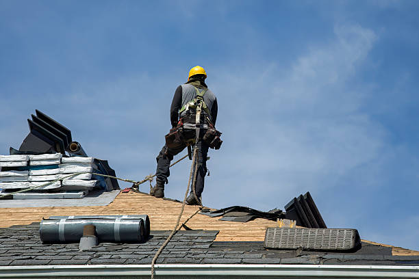 Professional Gutter Installation technician working in Mattapoisett, MA